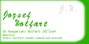 jozsef wolfart business card